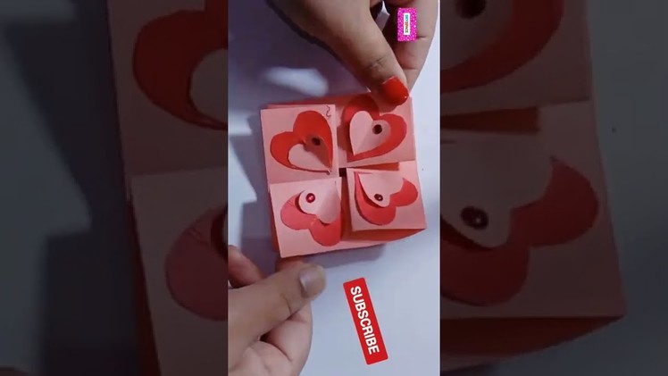 Valentine's Day Greeting Card Idea Handmade Greeting #shorts