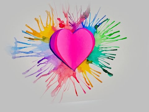 Valentines day Craft | Blow Painting 3D Heart Art |Easy Handmade card ideas for kids | DIY Crafts