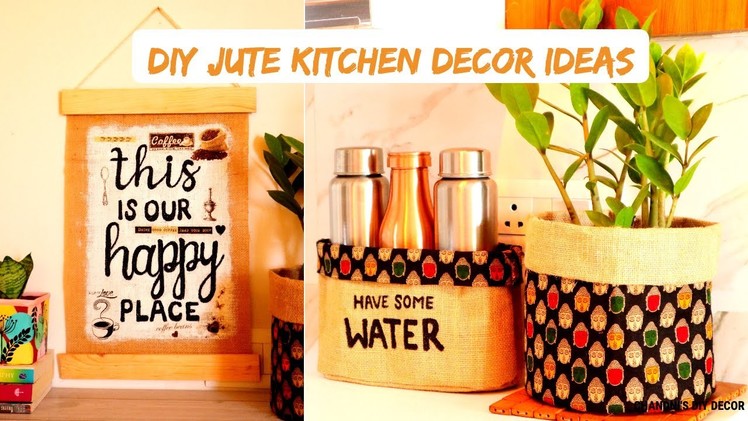 3 Easy Kitchen DIY Ideas Using Jute & Fabric || DIY Jute Planter || Kitchen Decor Ideas ||