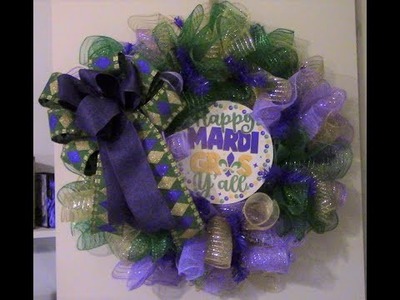 A Ruffle Wreath for Mardi Gras