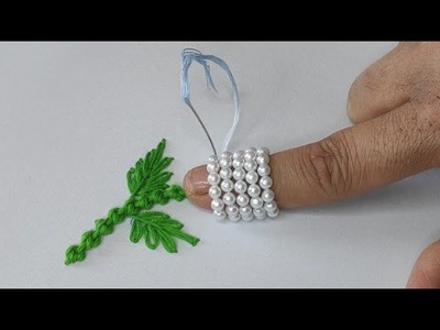 Amazing Hand Embroidery flower design trick | Easy Hand Embroidery flower design idea
