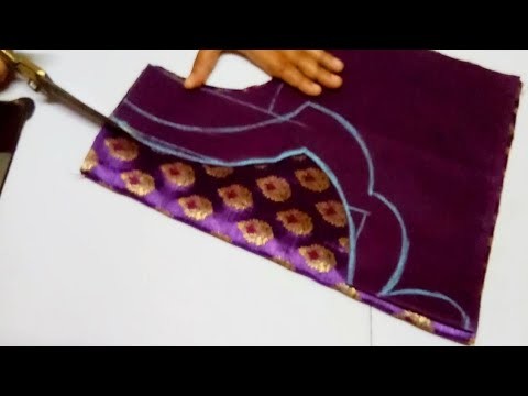 Blouse designs || cutting and stitching back neck blouse design || blouse back neck design