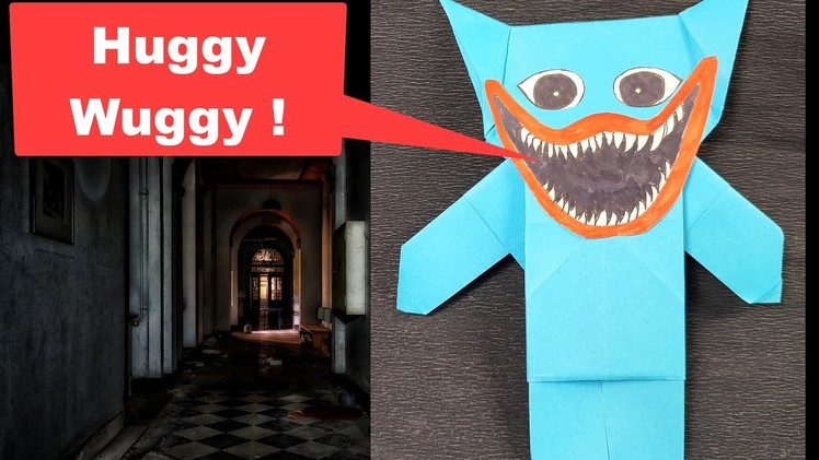 Comment faire huggy wuggy en origami , en papier facile