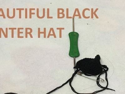 Crochet black felt hat part 2