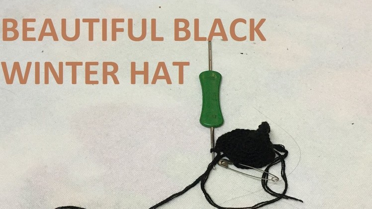 Crochet black felt hat part 2