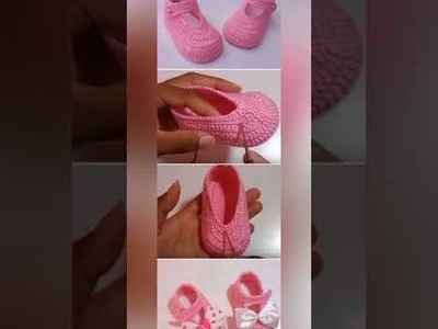 Cute crochet baby shoes