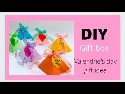DIY gift box making in only one sheet of paper | Valentine's day gift idea #shorts #valentinesday