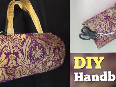 DIY party wear purse Hand bag making at home with Blouse piece | How To Make Designer Bag At Home