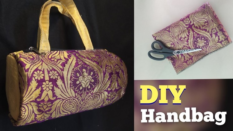 DIY party wear purse Hand bag making at home with Blouse piece | How To Make Designer Bag At Home