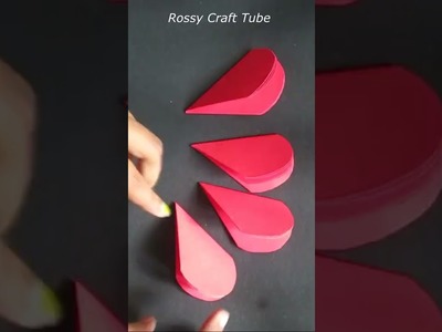 DIY - Rose Flower From Paper  How To Make | Paper Rose #shorts #redrosediy #valentinecraft