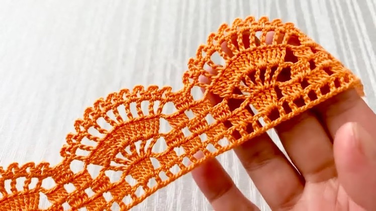 EASY and BEAUTIFUL Border Lace Crochet Pattern Tutorial