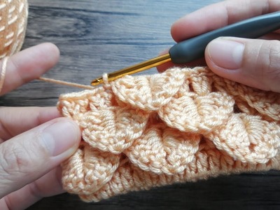 Easy DIY crochet phone bag 3D​ pattern​ - Crocodile Stitch - Step by Step