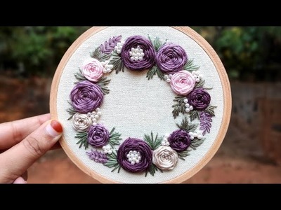 Easy Hand Embroidery Hoop. Tutorial for Beginners with free Pattern. Gossamer