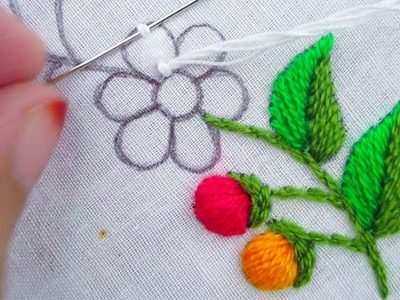 Hand embroidery colorful border line embroidery with easy embroidery stitches, Amazing border