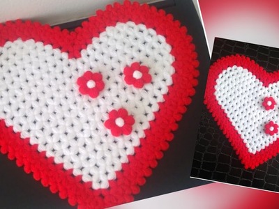 Heart shape???? Thalposh.Amezing Woolen Flower Craft With Hand Embroidery Design with english subtitle