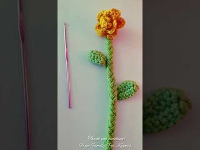 How to Crochet Rose Flower for Valentine's year 2022 #shorts #rose  #crochet  @Family Pet keepers