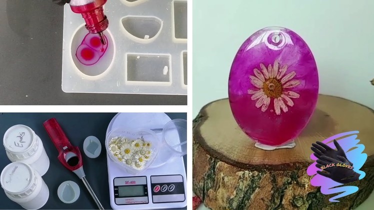 How To Make a Pink Daisy (BLACKPINK) Epoxy Necklace ???? - DIY Epoxy Resin Art