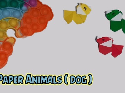 How to make an origami membuat binatang anjing. dog dari kertas origami