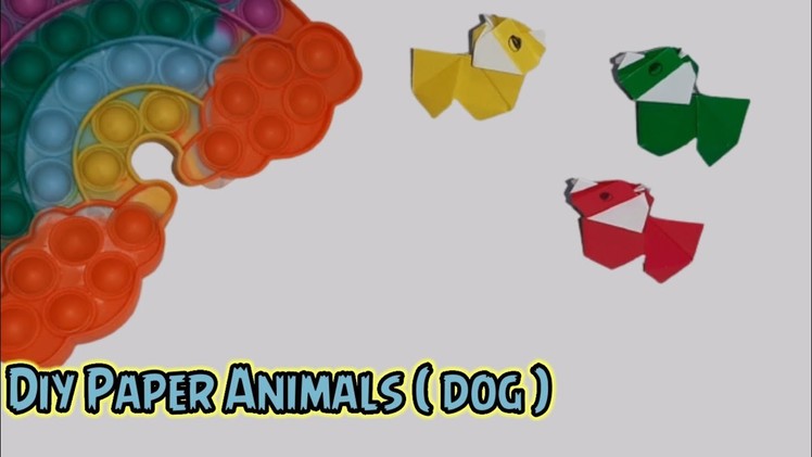 How to make an origami membuat binatang anjing. dog dari kertas origami