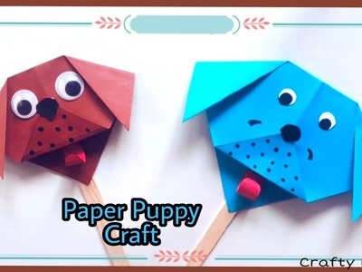 How to make paper Puppy.paper dog craft.dog flash card.DIY paper dog.kids craft activity.easy craft