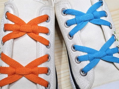 How To Tie ShoeLaces - Creative Ways to Fasten Tie Your Shoes Tutorial Step by Step, #130