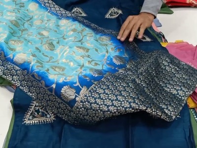 Latest Pure Maslin and Dola Silk Embroidery Kurti Dupatta Set | Party wear Dresses | Gargee Creation