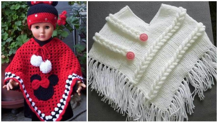 New trends of #crochet baby #poncho pattern.Beautiful & stylish crochet poncho