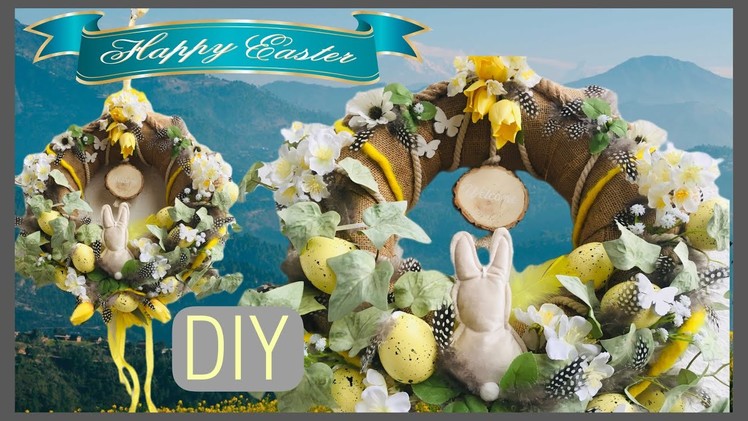 Ostern 2022 - DIY Osterkranz - how to make a Easter wreath - Wieniec Wielkanocny - Frühlingsdeko