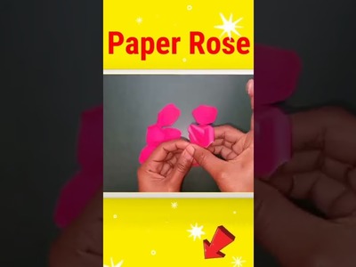 Paper Rose #paper #origami #rose #crafts #designs #arts #2022 #youtubeshorts #shorts