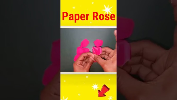 Paper Rose #paper #origami #rose #crafts #designs #arts #2022 #youtubeshorts #shorts