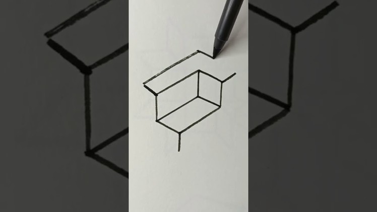 Satisfying 3d drawing geometric art #shorts #drawing