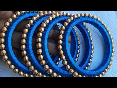 Silk thread  bangle design. how to make silk thread bangle.DIY