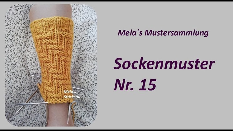 Sockenmuster Nr. 15 - Strickmuster in Runden stricken