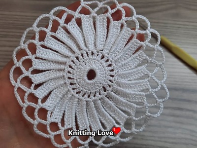 SUPER Easy Beautiful Flower Crochet Pattern * Knitting Online Tutorial for beginners Tığ işi örgü