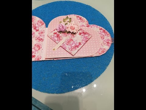 Tuto scrap - Mini Album Coeur Saint Valentin - Partie 2