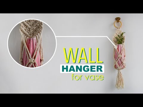 Tutorial Macrame wall hanger for vase. Macrame Plant Hanger