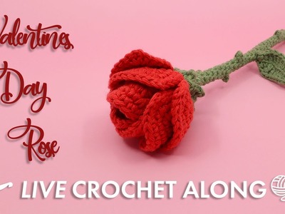 Valentine's Day Rose Flower - Live Crochet Along - GIVEAWAY!