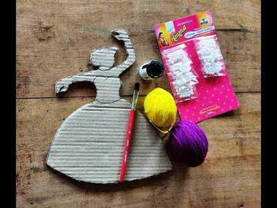 Wall Hanging Woolen Doll Craft | DIY wall hanging craft ideas | Room Decor ideas | Woolen Crafts |