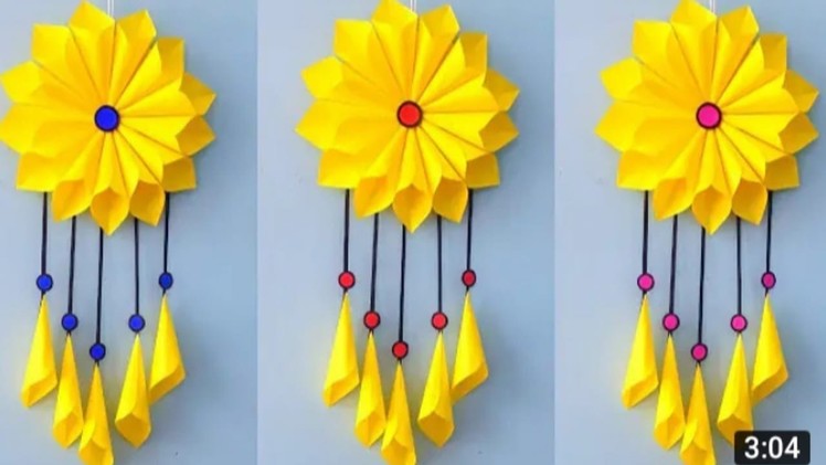 Amazing And Beautiful Paper Flower Wall Hanging | A4 Sheet Wall Decor