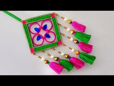 Amazing Home Decor Idea using waste old bangle and wool - DIY Crafts - Best out of waste bangles