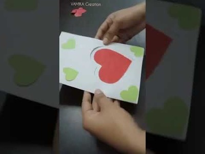 Amazing valentine's day gift Card ???????? Handmade Beautiful Valentines day card making. #diy #love #card