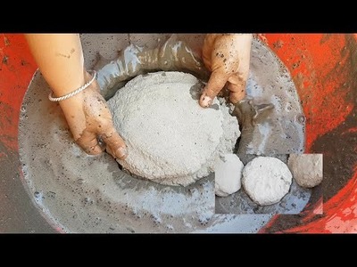 Asmr: dusty????charcoal????sand slabs crumbling????dipping????paste????play dusty????dry????on paste #asmrsand #cement ????????