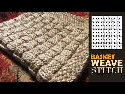 Basket Weave Stitch Knitting Pattern  || Basket Weave Stitch Crochet Tutorial