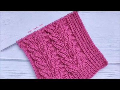 Cable Stitch Knitting Pattern | Zopfmuster stricken| Punto trecce ai ferri| Punto Trenzas dos agujas