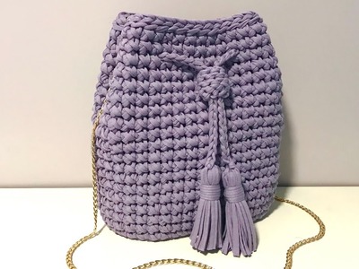 Crochet Bucket Bag, Easy, Tote, Purse, Tutorial, Step by Step for Beginners