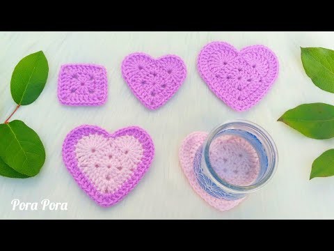 Crochet Granny Heart Tutorial I Crochet Valentines Gift