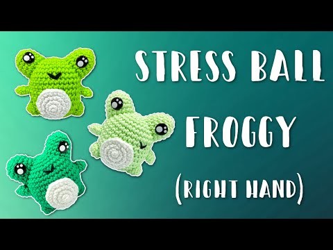 Cute Stress Ball Frog | Crochet With Me | Right Hand