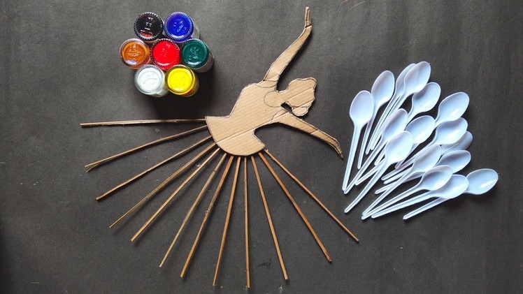 Dancing Doll Wall Hanging | Best Out Of Waste Broom Sticks and Plastic Spoons