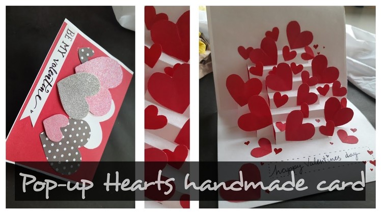 DIY 3D Heart pop up card Valentine's Day (Papercraft)