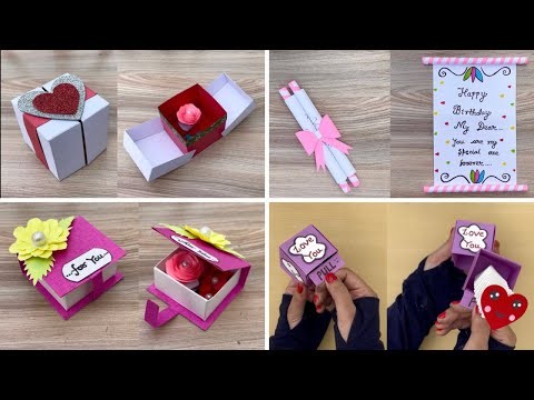 DIY - 4 gift box ideas | surprise gift box | valentines day gift idea | birthday gifts